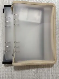 ダイソー A5 6リングファイル ブラック ベージュ バインダー 2点セット