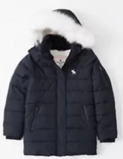 アバクロ キッズ ダウンジャケット ネイビー a&f 究極のパーカー