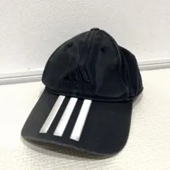 adidas アディダス　黒 キャップ 3本ライン