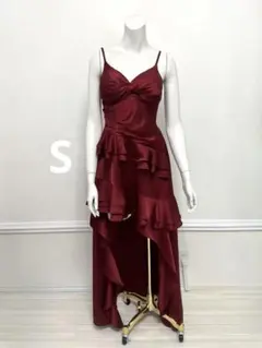 an定価29000サテン前ミニマーメイドワンピースドレス