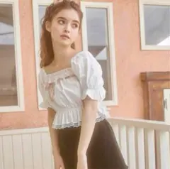 Treat ürself girly ribbon puff tops