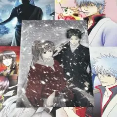 【メルカリ便】銀魂 特典 イラストカード 5枚❣️ 坂田銀時 土方十四郎 沖田総悟