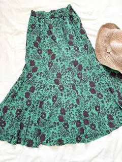 ジャーナルスタンダードレリューム　レトロフラワープリントマーメイドスカート