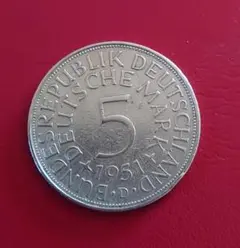1951年 5マルク 銀貨 2枚セット ドイツ 5マルク銀貨 1951年銘 国章/鷲(わし) ミント仕様 量目15.5g 美