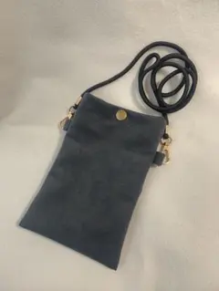 【値下げ】スエードのスマホショルダーバック　ハンドメイド
