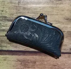 レザークラフトハンドメイド花柄印鑑ケース