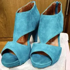 Jeffrey Campbell ブルー スエード サンダル ターコイズブルーのサムネイル