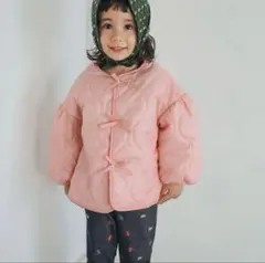 新品　softcheese　しまむら　キルトジャケット100cm