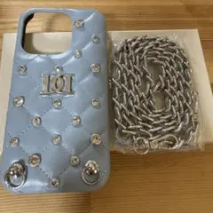 Darich キルティングビジューiPhoneケース サックスブルー - メルカリ