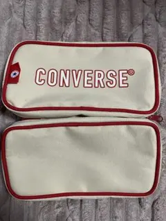 CONVERSE 筆箱 クリーム/レッド