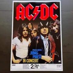 ポスター★1979年 AC/DC「Highway To Hell」ドイツ公演