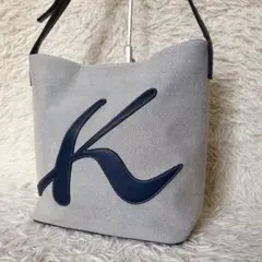 Kitamura キタムラ ワンショルダーバッグ キャンバス Kロゴ 手さげ