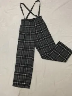 キューティーブロンド　サロペットパンツ　チェック柄パンツ　Lサイズのサムネイル