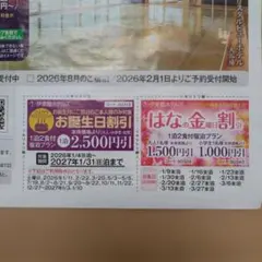 伊藤園ホテルズ　クーポン　割引券　①