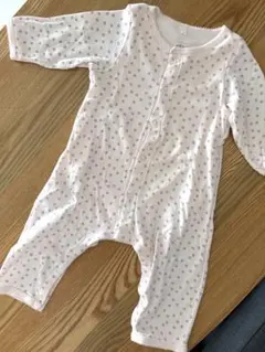 プチバトー　長袖　ロンパース　6m 67cm 星柄　ピンク