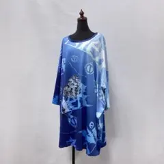 ニーアクロージング/オーバーサイズ バタフライプリント 半袖Tシャツ/ゆったり