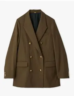 [ミラオーウェン] 金釦ダブルブレストロングブレザー