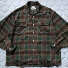 【美品】マクレガー×久遠×hxcyyd　オンブレ チェック柄 長袖シャツ