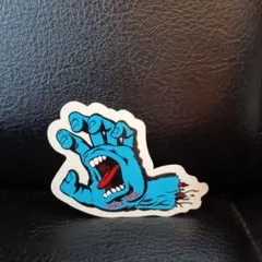 青い手のステッカー