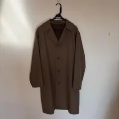 GU ブラウン チェスターコート チェック柄