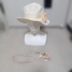 しまむら 青木美沙子 m petit by misako 麦わら帽子パールベルトのサムネイル