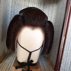 垂髪、今西かつら、黒髪、Mサイズ、中古舞踊かつら、大衆演劇かつら、日本髪かつら 今西、Mサイズ、洗い髪、良品中古舞踊かつら、日本髪かつら