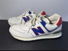 New Balance 574 スニーカー ホワイト/レッド/ブルー