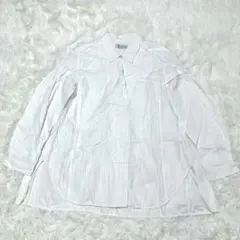 ATSURO TAYAMA　シャツ ロング丈 光沢コットン ホワイトのサムネイル