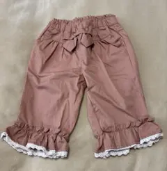 キッズ　リボン&フリル　ハーフパンツ　100