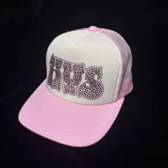 HYSTERIC GLAMOUR ロゴ ラインストーンメッシュキャップ ピンクのサムネイル