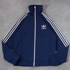 adidas アディダス トラックジャケット 古着 刺繍 XL 青 19273