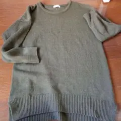 earth music&ecology オリーブ 長袖ニット