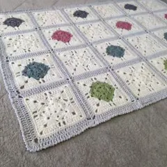 【モチーフ編み②】 ブランケット ひざ掛け マルチカバー モチーフ
