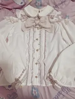 LIZLISA BIGリボンオープンショルダーブラウス