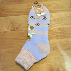 ふわもこソックス　柴犬デザイン 超厚手　裏起毛　靴下 22-25cm