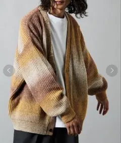 FREAK'S STORE グラデーションニットカーディガン メンズ　Lのサムネイル
