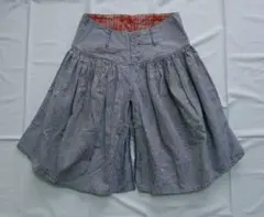 【KAPITAL】ダンガリー　アミッシュパンツ　ガウチョ　サイズ1 岡山児島工場 KAPITAL アミッシュパンツ ガウチョパンツ ワイドパンパンツ - メルカリ