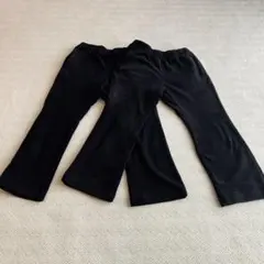 GU GIRLS ヌクヌクニット コールプルオンフレアパンツ 120 2本セット