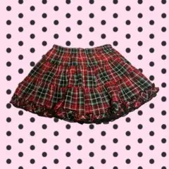 平成ギャル姫ギャル姫カジチェックLIZLISA系フリルミニスカート森ガール