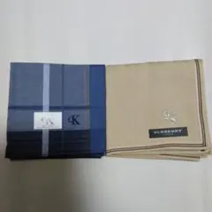 Calvin Klein & Burberry ハンカチセット
