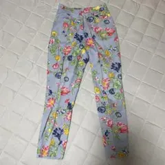 KENZO Pari 花柄 カジュアルパンツ　ライトブルー　綿