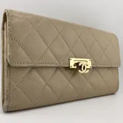 希少✨良品✨シャネル フラップウォレット マトラッセ ココマーク キャビアスキン