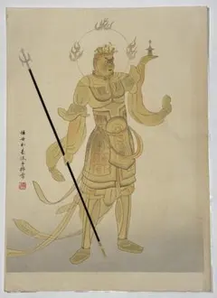 掛軸•書道•文珠菩萨麒麟図•絹本着色•肉筆保証•整理品 ：M；0016 - メルカリ