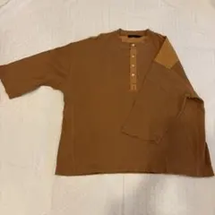 niko and ... ブラウン オーバーダイヘンリーネックＴシャツ M
