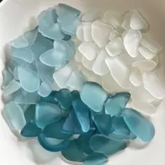 シーグラス　ブルーグラデーション300g 35