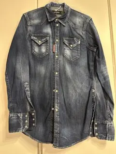 DSQUARED2 デニムシャツ ダメージ加工 44