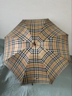 BURBERRY バーバリー ノバチェックレッド 晴雨兼用長傘 一本傘 - メルカリ
