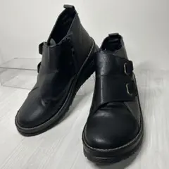 ✨着脱しやすい✨ショートブーツ/厚底/サイドジップ/約22.5cm