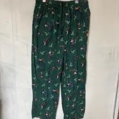鹿　総柄　面白　パジャマパンツ　グランジ