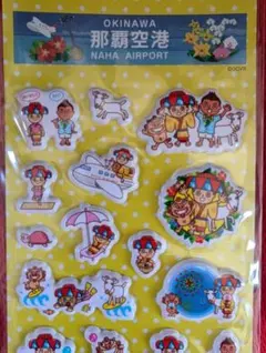 ボンボンドロップシールぷくシール　パイナップル　ゴルフ　ヤギ　沖縄 那覇空港